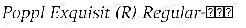 Poppl Exquisit (R) Regular字体转换